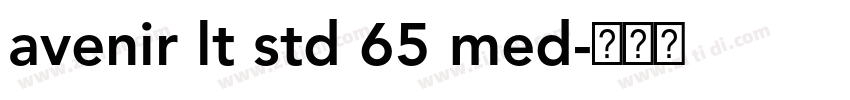 avenir lt std 65 med字体转换